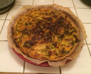 Tarte carottes-poireaux-curry